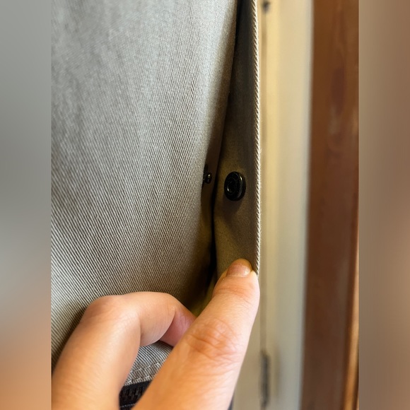 DOMA Moto Jacket CONVERTIBLE Leather Khaki Panel Zipper Coat Cropped Blazer Top - Picture 10 of 17